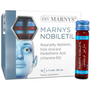 MARNYS NOBILETIL FOR BRAIN FUNCTIONS ( ROYAL JELLY + PANTOTHENIC ACID + NOBILETINA + FOLIC ACID ) DIETARY SUPPLEMENT 10 X 11 ML VIALS